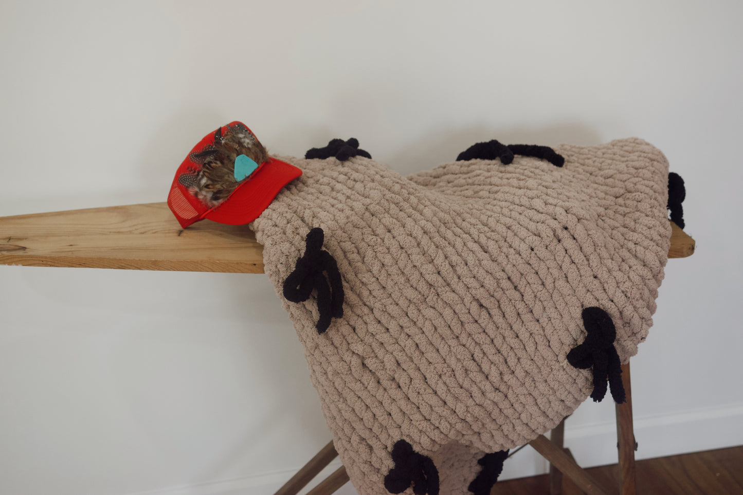 “Wild About You” Red Feather Crest Trucker Hat